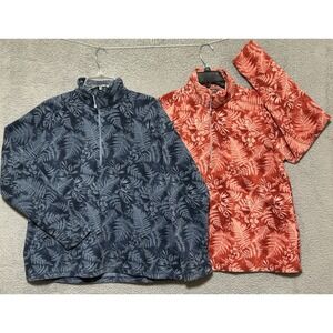 Eddie Bauer Fleece 1/4 Zip Sweater Pullover Womens XL Lot Of 2 Hiking Outdoor